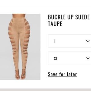 Buckled down side pants